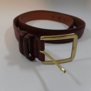 Allen Edmonds 24006 Made In USA Brown/Oxblood Leather Belt 38